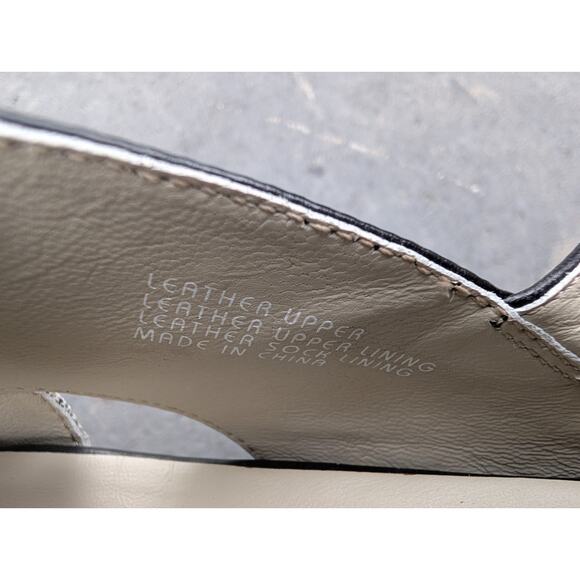 Earthies Womens Santorini Leather Black Slingback Flats Sandals 6.5 Snakeskin - Picture 7 of 8